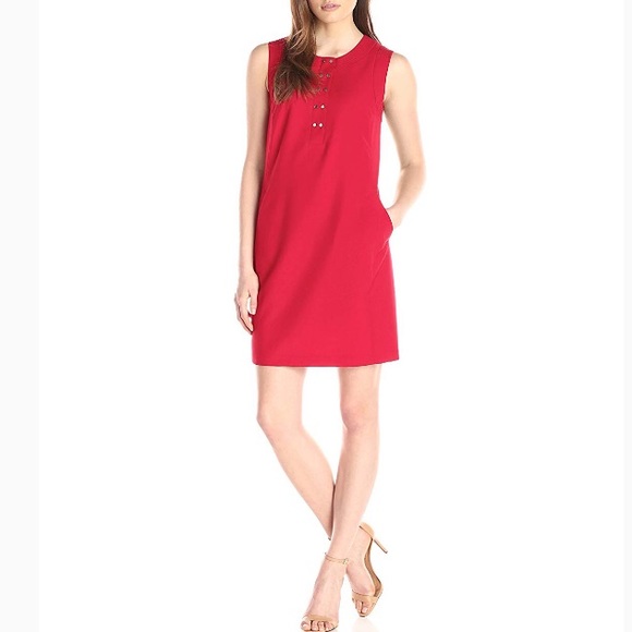 Lark & Ro Dresses & Skirts - Lark & Ro NWT sleeveless snap front shift dress
